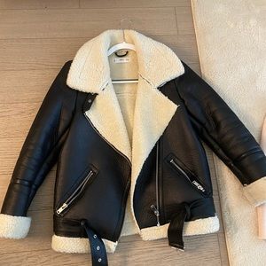Fur leather jacket!